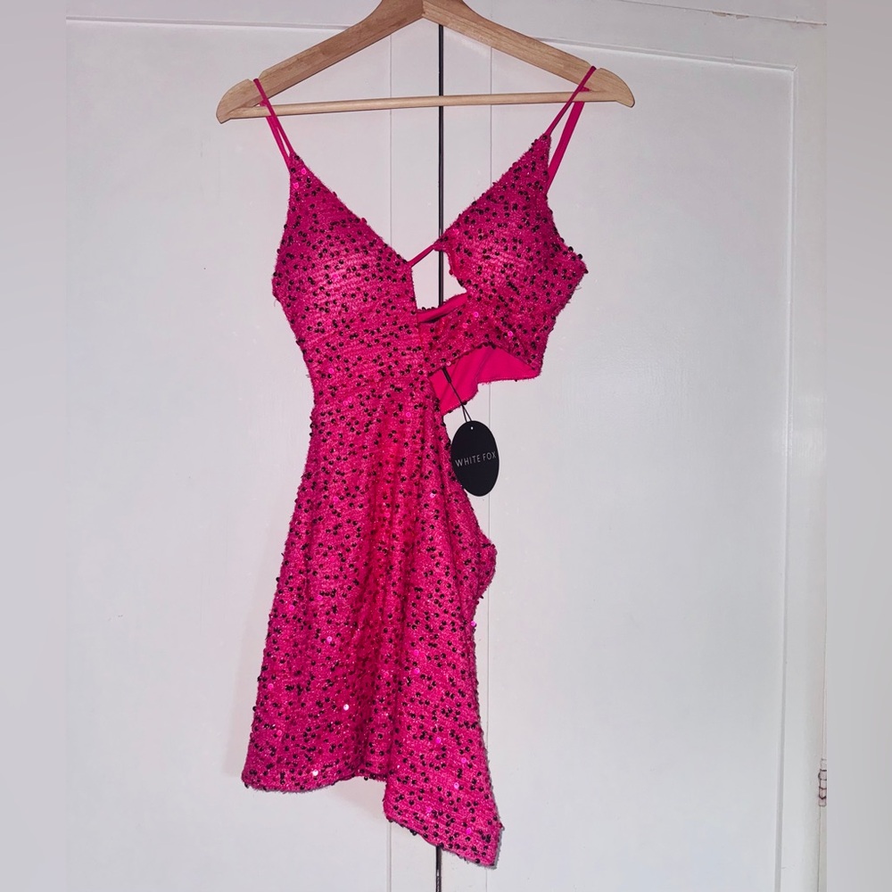 White Fox Boutique Above Rank Sequin Mini Dress - Picture 2 of 5